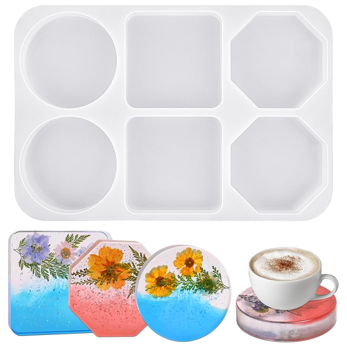 HASTHIP 16 pcs/Set Photo Frame Moulds with Bases Rectangle & Heart Shape Resin Moulds Silicone Casting Moulds Epoxy Moulds for DIY Craft Decoration for Birthday Gift HASTHIP 16 pcs/Set Photo Frame Moulds with Bases Rectangle & Heart Shape Resin Moulds Silicone Casting Moulds Epoxy Moulds for DIY Craft Decoration for Birthday Gift